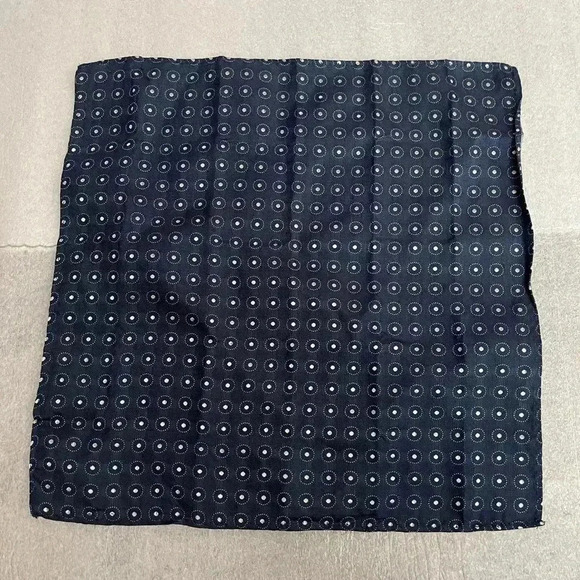 Ben Sherman Silk Blend Blue Gold Dot Pocket  Square Handkerchief - Picture 1 of 4
